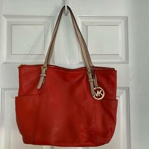 Michael Kors Orange Leather Purse